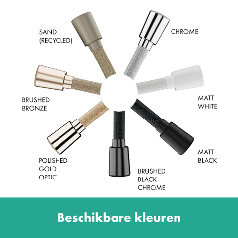 Hansgrohe Designflex Planet Edition textiel - doucheslang - 160cm recycled - mat zand (beige) SW918186