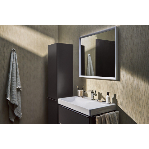 Hansgrohe Xelu Q Armoire haute - 165x40x35cm - 2 portes - poignée chrome - fermeture amortie - charnière à gauche - diamond matt grey SW995253