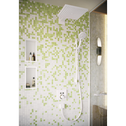 Hansgrohe Fixfit Square muuraansluitbocht - met terugslagklep - mat wit SW297540