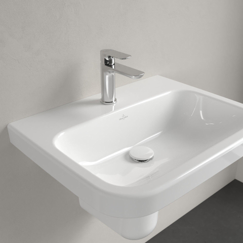 Villeroy & Boch Architectura wastafel - 60x47cm - met kraangat - zonder overloop - White Alpine (glans wit) 1025256