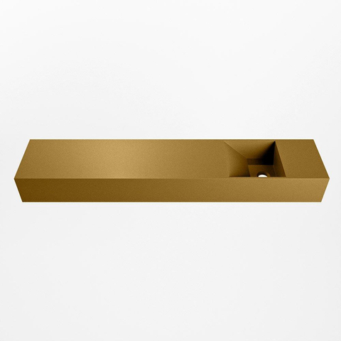 MONDIAZ TYNE lave-mains - 110x23x12cm - vasque droite - sans trou robinet - oro (doré) SW1026176