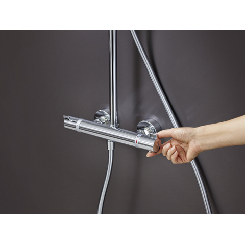 Hansgrohe Croma select s Showerpipe - 280 - 1jet - ecosmart - met thermostaat - hoogglans chroom SW73189