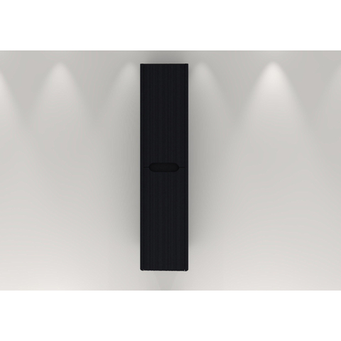 H&R badmeubelen Juice Hoge Kast - 40x35x170cm - met ronde hoeken - 3D-front - 2 deuren - linksdraaiend - antraciet mat SW875820