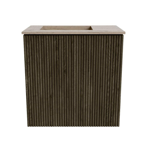 Mondiaz JOYA-DLUX 40cm toiletmeubel - kleur Shadow - Wastafel FAYE positie Links Zonder kraangat kleur Arena. SW1424795