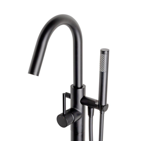 Wiesbaden Caral Mitigeur bain sur pied mat noir SW203940