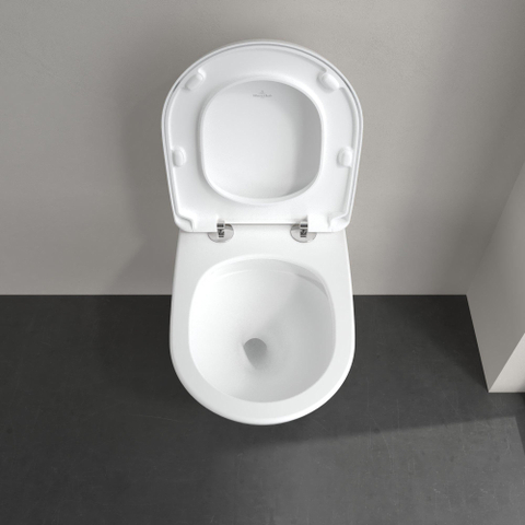 Villeroy & Boch Antao wandcloset - 56cm - zonder spoelrand - met TwistFlush CeramicPlus - diepspoel - Stone White (mat wit) SW917961