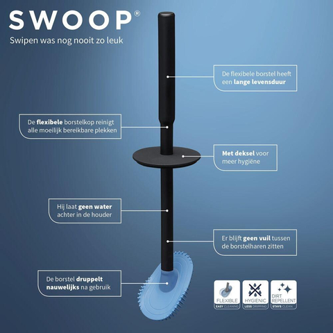 Tiger Swoop® Toiletborstel flexibel Zwart SW877675