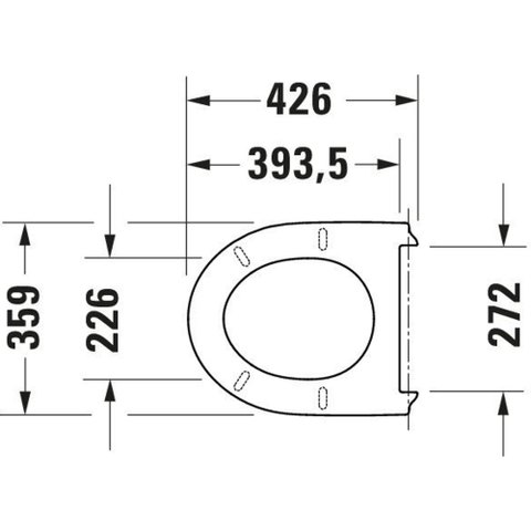 Duravit abattant wc durastyle basic 36.9x43.3x4.2cm compact avec softclose avec quickrelease plastique blanc SW472394