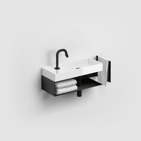 Clou Mini Wash Me lave-mains 45x19cm trou de robinet à gauche Céramique Blanc SW9286
