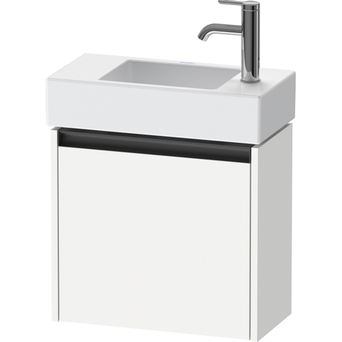 Duravit Ketho.2 Wastafelonderbouwkast - met 1 deur - 48.4x23.8x44cm links - met greep antraciet - wit mat SW772898