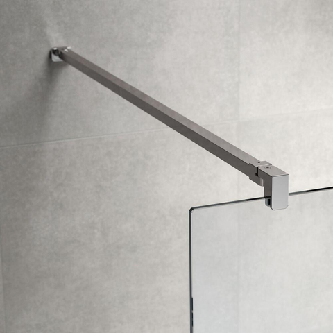 Sealskin Pure inloopdouche - 100x200cm - helder glas - 8mm - hoogglans zilver (chroom) SW1079888