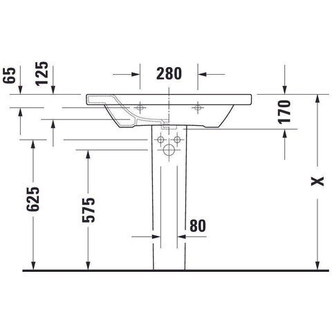 Duravit Durastyle lavabo 80x48cm 1 trou de robinet trop-plein WonderGliss blanc SW54146