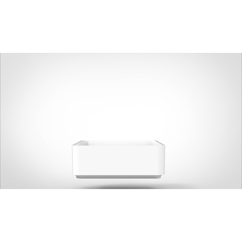 Arcqua Case waskom vierkant 37x37cm glans wit SW767303