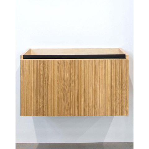 Saniclass Holz Base Badkamermeubelset - 120cm - 2 keramische wasbakken zwart - 2 kraangaten - 1 lade - Spiegelkast - eiken SHOWROOMMODEL SHOW26550