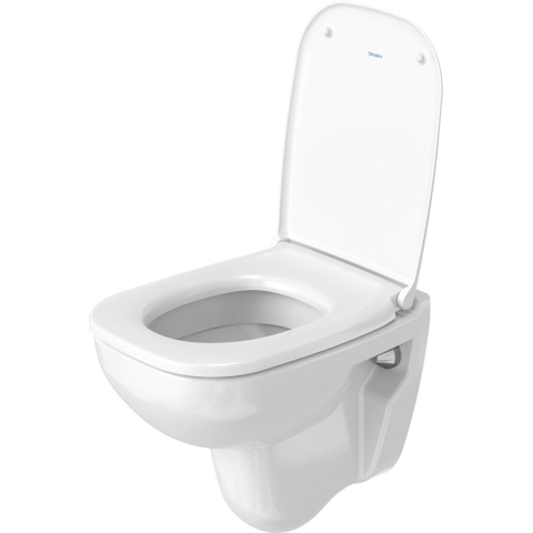 Duravit D-code WC-zitting - 44.3x35.9x5cm - met softclose - kunststof - compact - wit glanzend SW46981