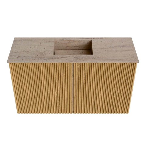 Mondiaz JOYA-DLUX 70cm toiletmeubel - kleur Oak - Wastafel FAYE positie Midden 1 kraangat kleur Saba. SW1424166