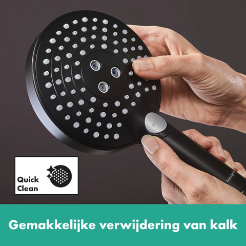 Hansgrohe Raindance Select S - select Regendoucheset - thermostaat - hoofddouche 24cm - mat zwart SW297615