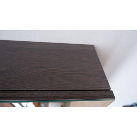 Nemo Go Ensemble de meuble - 60x65x45.5cm - 2 tiroirs - sans poignée - 1 vasque Blanc brillant - 1 trous de robinet - avec armoire toilette - MDF Riverside Oak SW911706
