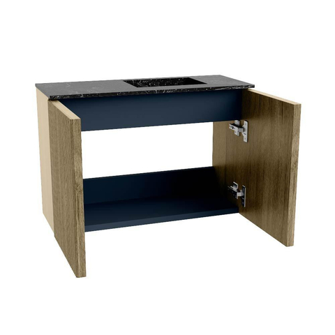 Mondiaz JOYA-DLUX 60cm toiletmeubel - kleur Dusk - Wastafel FAYE positie Rechts Zonder kraangat kleur Lava. SW1423228