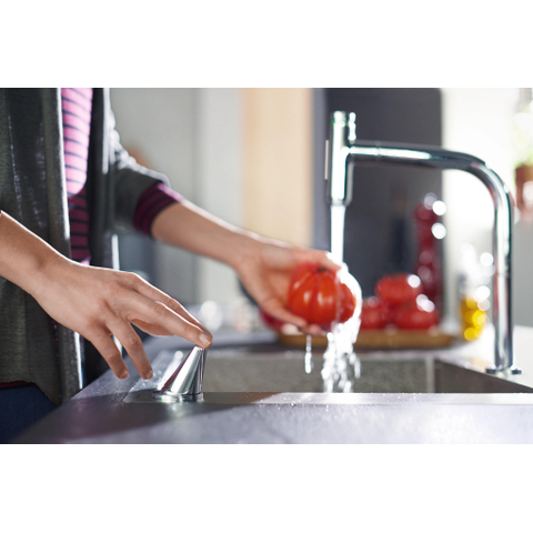 Hansgrohe Metris Select M71 2-gats - 1 greeps keukenkraan - met uittrekbare. vuistdouche - hoogglans chroom SW541876