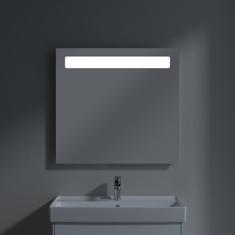 Villeroy & Boch More to see 14 More To See spiegel - met geïntegreerde LED verlichting horizontaal - 3 voudig dimbaar - 80x75x4.7cm - glans zilver 1024967