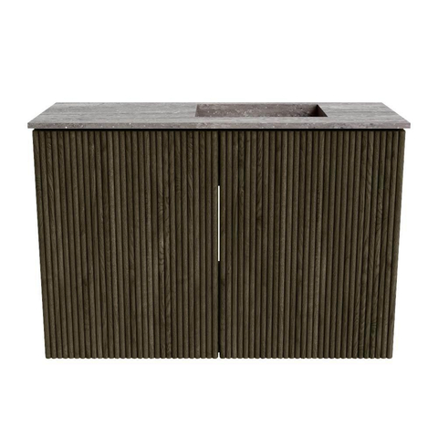 Mondiaz JOYA-DLUX Meuble de toilette 60cm - couleur Shadow - Vasque FAYE position Droite Sans trou de robinet couleur Oza SW1425021