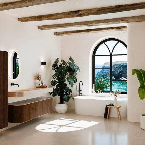 MONDIAZ THOR-DLUX Meuble de salle de bains 170cm arrondi gauche + droite couleur Walnut avec 1 tiroir et 2 portes. Vasque suspendue CLOUD Gauche sans trou de robinet couleur Saba. SW1465712