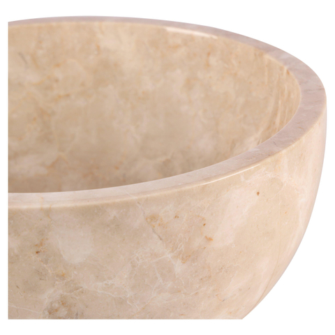 Differnz LODI Vasque à poser - 38cm - poli pierre naturelle - beige SW1236907