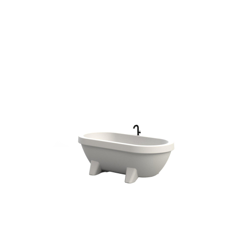 Gardentub Baignoire îlot (extérieur) - 194x94x66cm - synthétique - compatible à l'extérieur - blanc mat SW1017090