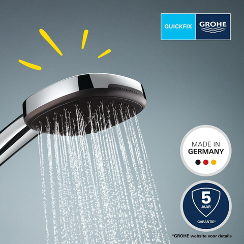 Grohe Vitalio Comfort QuickFix Handdouche - diameter 11cm - 3 straalsoorten - 8.0l/min - chroom SW1028122