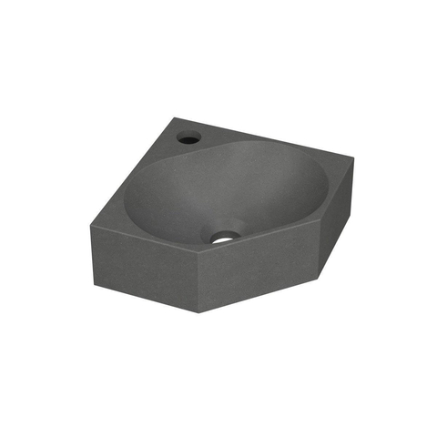 INK Matrix hoekfontein 27x27x10cm 1 kraangat Quartz grijs SHOWROOMMODEL SHOW27083