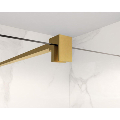Fortifura Galeria inloopdouche verlengde stabilisatiestang 200cm los incl.bevestigingsmaterialen - PVD - geborsteld messing (goud) SW927770