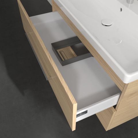 Villeroy & Boch Avento wastafelonderkast - 97.6x51.4cm - 2 lades - Nordic Oak (hout) SW479510