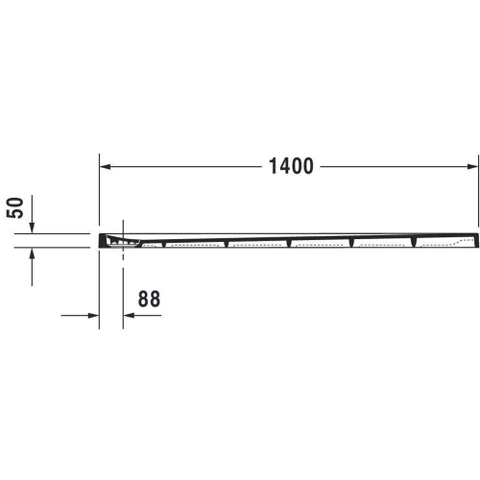 Duravit Stonetto Kunststof douchebak (Solid Surface) rechthoekig - 140x100x5cm - wit SW85969