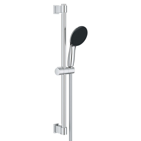 GROHE Vitalio Start 110 Ensemble barre de douche - 60cm - douchette ronde - 1 type de jet - flexible de douche lisse - chrome SW1028089
