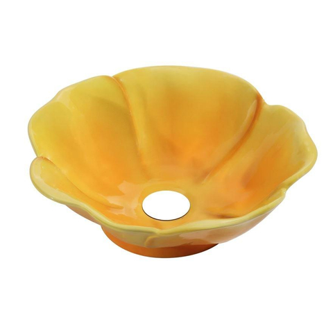 Best Design flower-yellow opbouw-waskom diam: 400 mm geel/rood SW976257