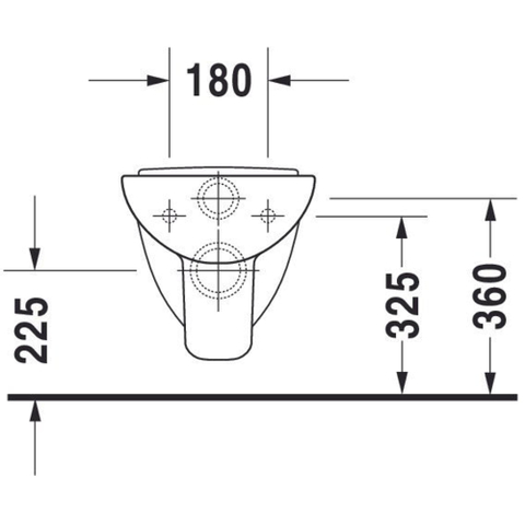 Duravit D-code wandcloset verkort 48cm met spoelrand diepspoel wit 0315126