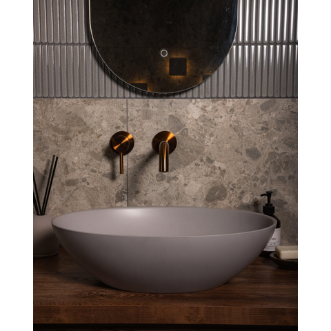 Zeza Element Waskom - 51x35.5x14.2 - solid surface - mat licht grijs SW1208815