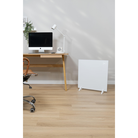 Eurom Mon Soleil Infrarood paneel - 63.7x63.8cm - IP24 - 360watt - wifi - display - vloer/wand- Horizontaal / Verticaal - metaal wit mat SW999847