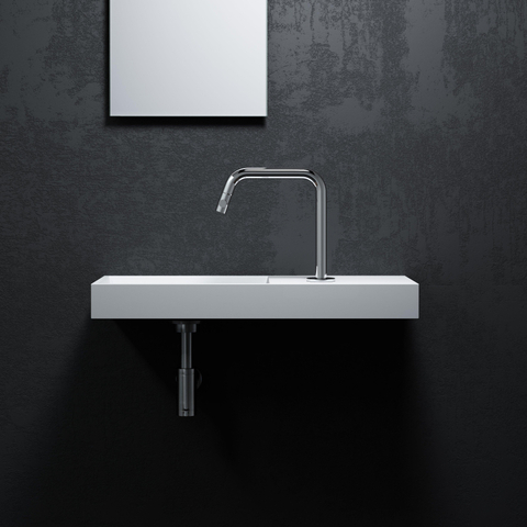 Clou Mini Wash Me lavabo lave-mains 56x19cm droit sans bonde Aluite Blanc mat SW9323