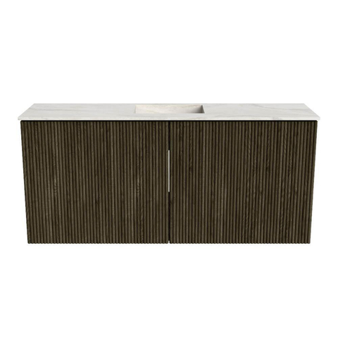 Mondiaz JOYA-DLUX 90cm meuble de salle de bains - couleur Shadow - Vasque FAYE position Milieu Sans trou de robinet couleur Ostra. SW1422986