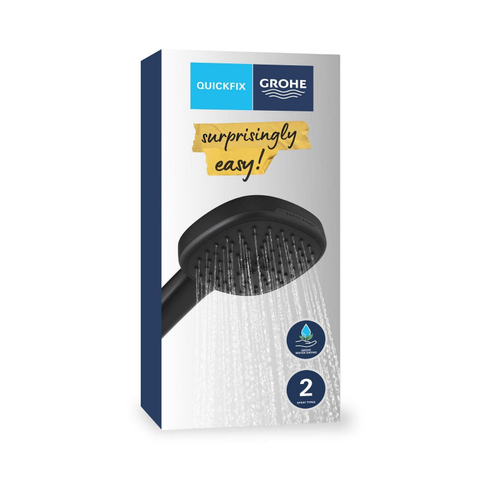 Grohe Vitalio Comfort QuickFix Handdouche - diameter 11cm - 2 straalsoorten - 7.4l/min - matte black (mat zwart) SW1126562