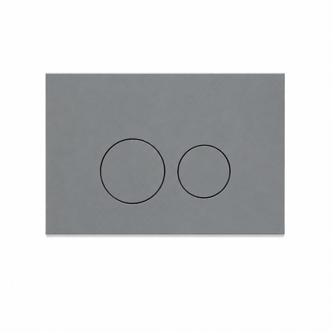 QeramiQ Dely Swirl Ensemble de WC - réservoir encastré QeramiQ Flush - abattant slim - plaque de commande en plastique gris clair - boutons ronds - blanc mat SW1578403