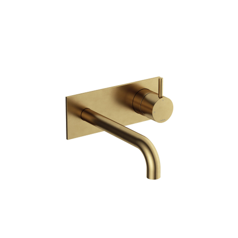Hotbath Cobber Afbouwdeel - voor wastafelkraan - 18cm uitloop - Living colours - geborsteld messing goud SW1117811