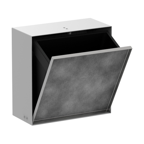 Hansgrohe XtraStoris Rock Poubelle - 30x30x14cm - porte carrelable - blanc mat SW1590311