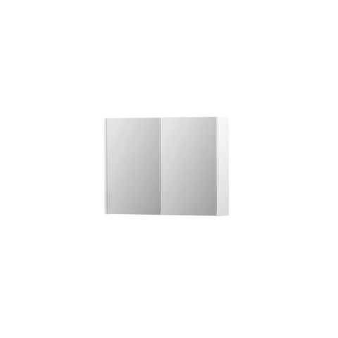 INK SPK1 armoire de toilette – 80 x 60 x 14 cm – 2 portes, portes-miroir double face – Blanc mat SW493561