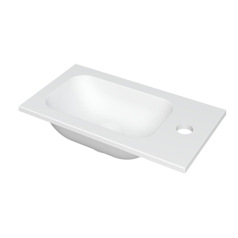 INK Enter lave-mains - 40x22x1cm - polystone - 1 trou robinet - blanc mat SW693052