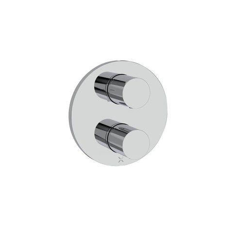 Crosswater Crossbox Lazo douchekraan - geschikt voor 2 functies - thermostatisch - hoogglans chroom SW956213