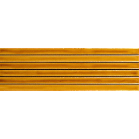 ÉCHANTILLON vtwonen Carreaux Rib Carreau mural 134X450 Mustartd Crackle 9mm Brillant SW1449546