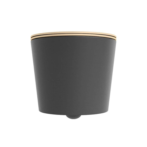 Mondiaz LAVIE hangtoilet – spoelrandloos – 36 x 53 cm – met softclose zitting – Dark grey (grijs), zitting Sand (beige) SW1208768